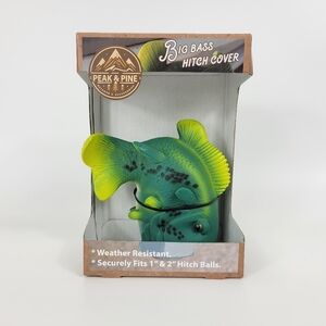Peak & Pine Big Bass Fish 1" And 2" Truck Trailer Hitch Cover Weather Resistant